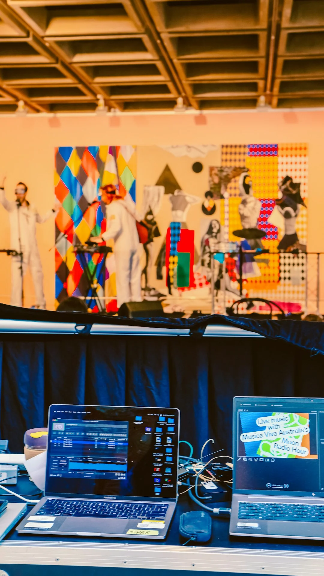 digital Dual monitors on a desk, showcasing web design in a modern office setting.